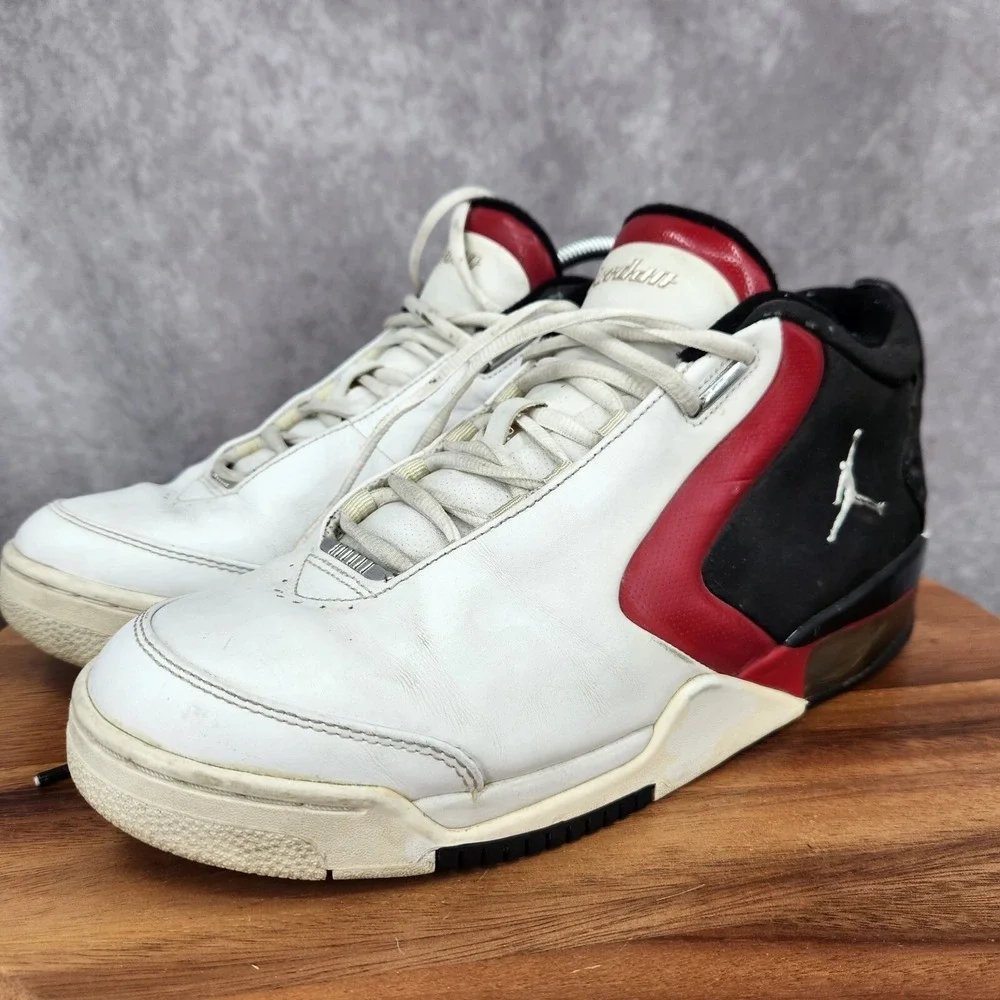Jordan‎ Big Fund Sneakers Mens 10.5 White Red Black Gold Sneakers 2004 Vintage